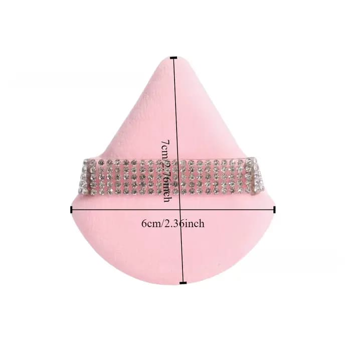 3 pièces rose Triangle poudre bouffée visage doux outil de maquillage éponge velours