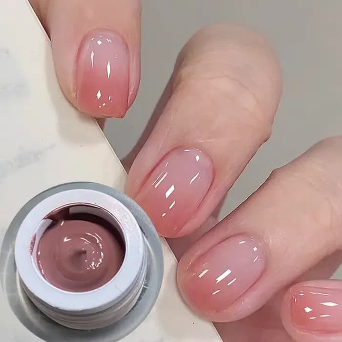 1 boîte de vernis à ongles Gel rose pêche Pat