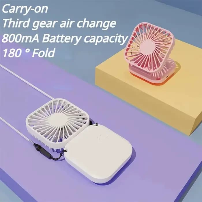 NOUVEAU Mini ventilateur portable élégant avec miroir de maquillage intégré