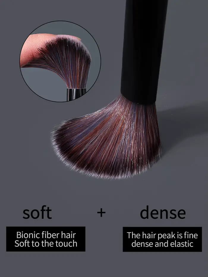 Brosse à Blush crème coudée professionnelle