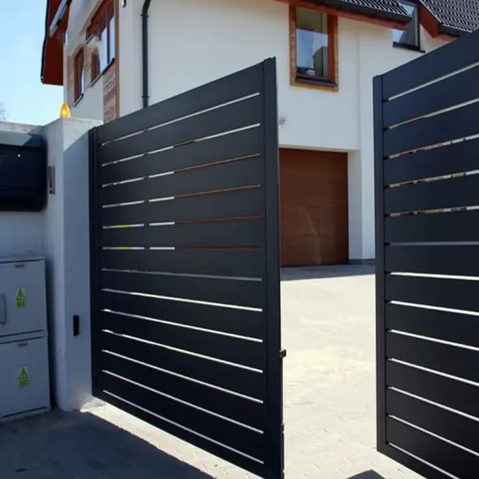 Ouvre-porte automatique à coque en aluminium pour portails jusqu'à 12 pieds de long et 550 lb pour kit d'ouvre-porte automatique à double portail battant