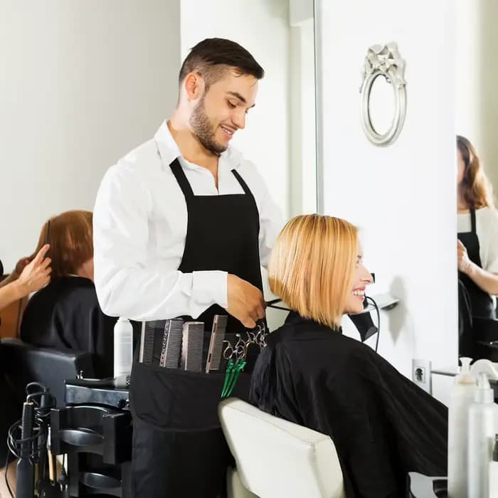 Salon de coiffure réglable cheveux ciseaux sac peigne étui