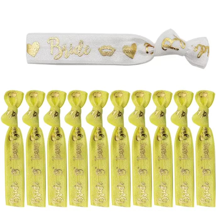 Bracelet de fête d'enterrement de vie de jeune fille, 11 pièces, accessoires de décoration pour future mariée, fournitures de fête de poule, de mariage, de fête prénuptiale