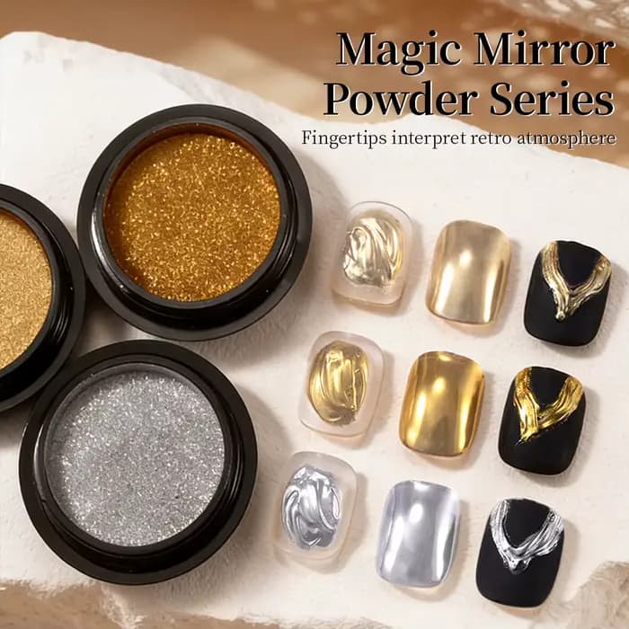 Poudre magique pour ongles en 3 couleurs