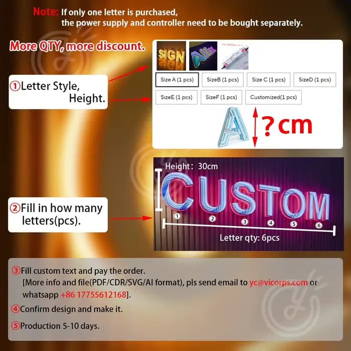 Miroir infini LED 3D personnalisé