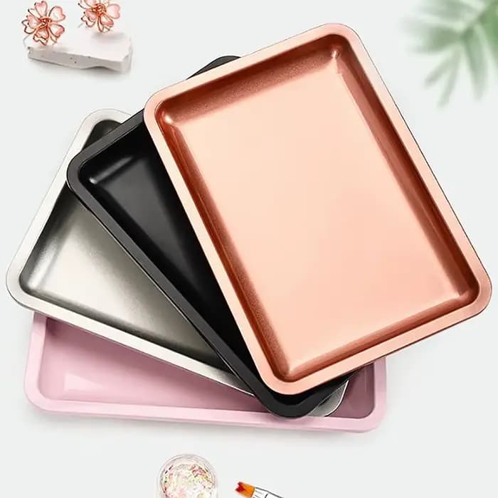 Plaque de rangement en acier inoxydable pour bijoux et cosmétiques