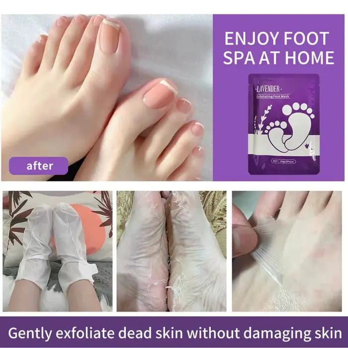 Masque exfoliant pour les pieds à la lavande