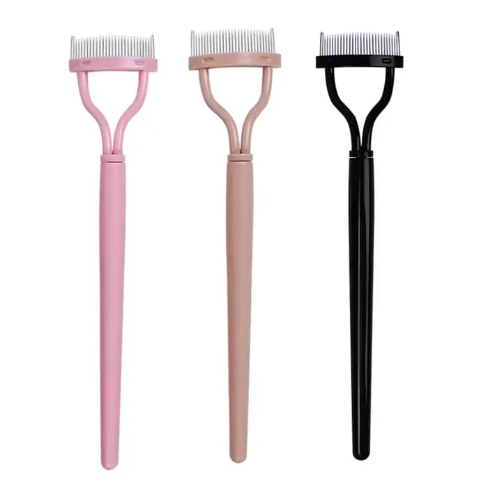 Séparateur de cils dents métalliques recourbe-cils droit maquillage de beauté brosse
