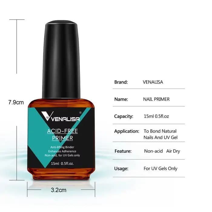VENALISA Bonder déshydrateur de préparation des ongles et apprêt sans ACID acrylique UV Gel Base couche