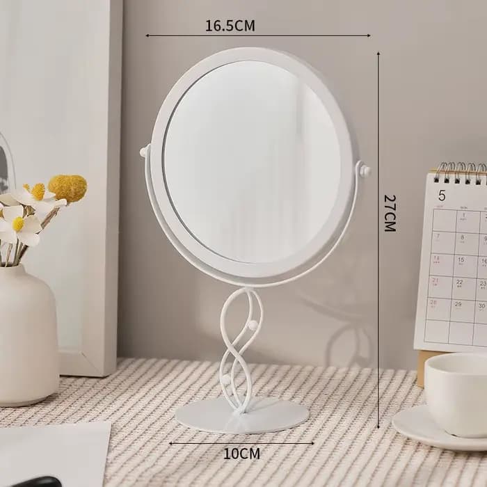 360 ° Miroir de maquillage de bureau rotatif