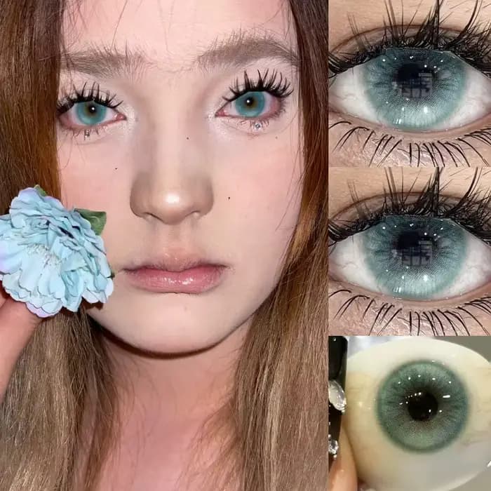 Lentilles de Contact de couleur verte pour les yeux 1 paire Cosplay Prescription pour myopia0-800 degrés