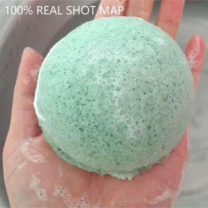 Éponge Konjac ronde pour le lavage du visage