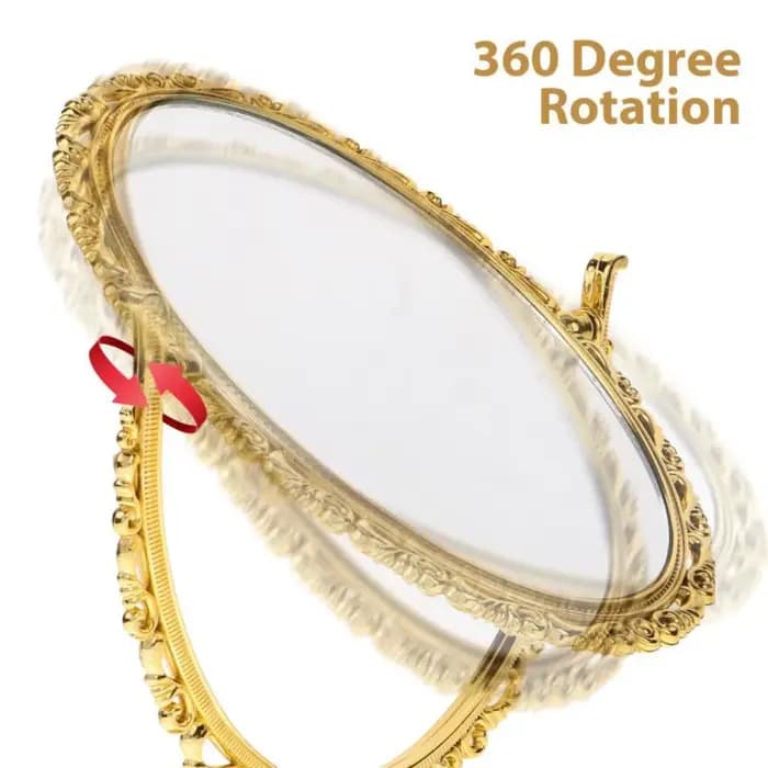 Miroir de maquillage à Rotation Double face
