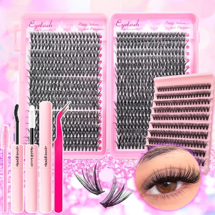 Kit d'extension de cils moelleux
