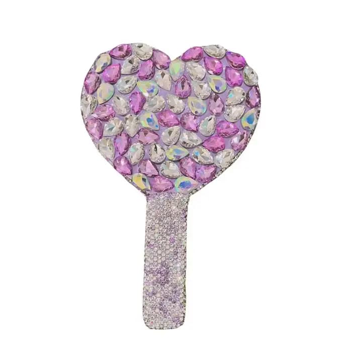 Miroir à main en diamant de luxe pour filles