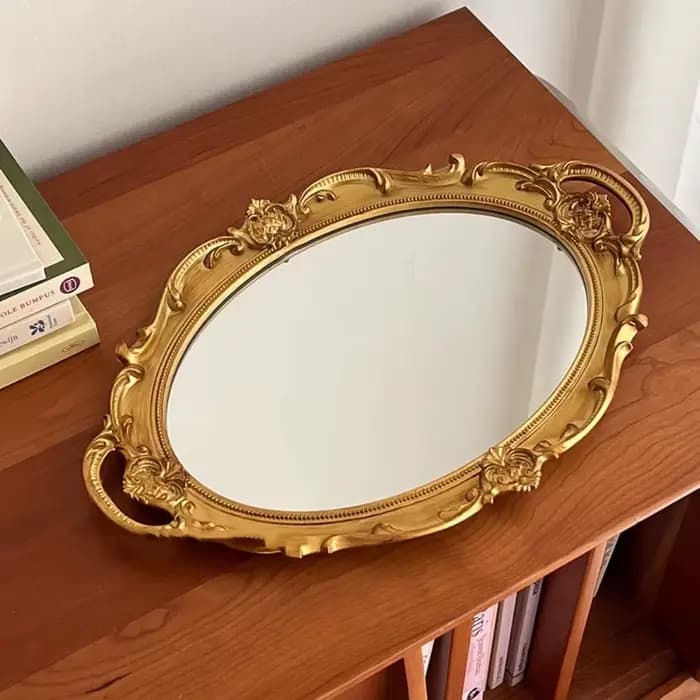 Miroir mural décoratif de forme ovale