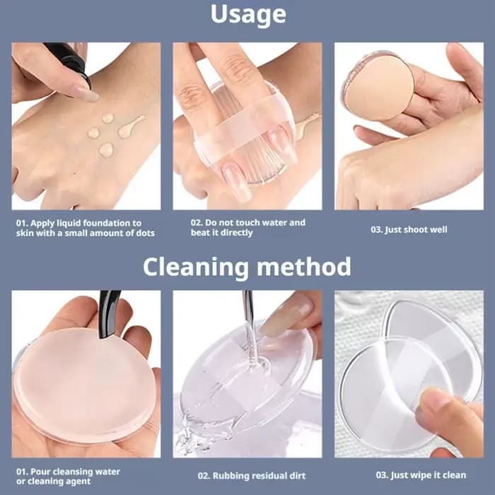 Bouffées de poudre en Silicone