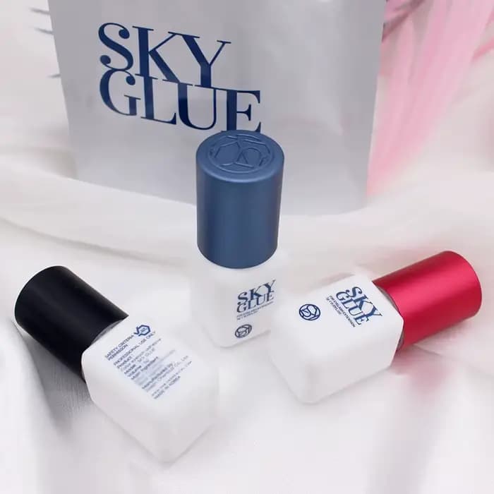 1 bouteille de colle SKY pour Extensions de cils 5ml Original Sky S + noir rouge bleu capuchon faux
