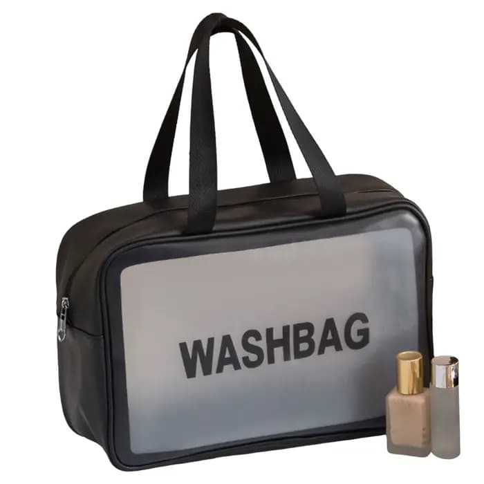 Sac de toilette portable en PU pour femmes et hommes
