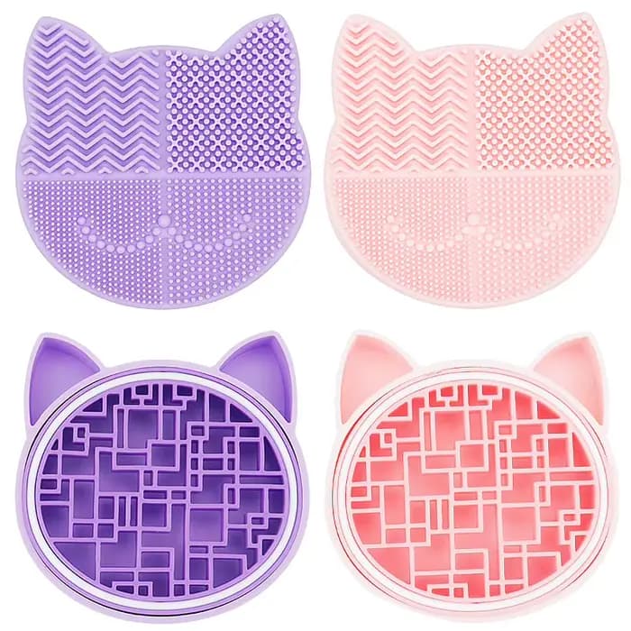 Boîte de rangement de nettoyage de brosse de maquillage en Silicone