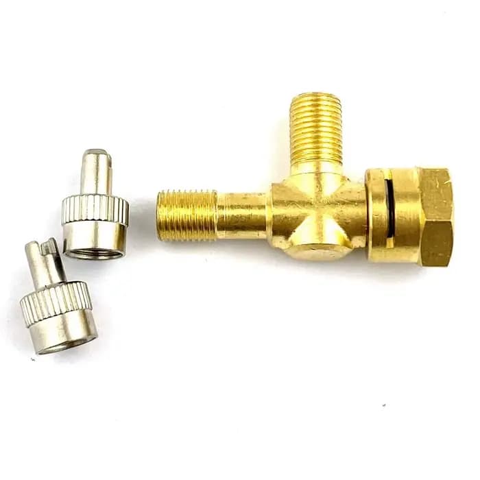 Adaptateur de tee de port de tige de assujet, accessoires en cuivre TPMS à 3 voies, haute qualité
