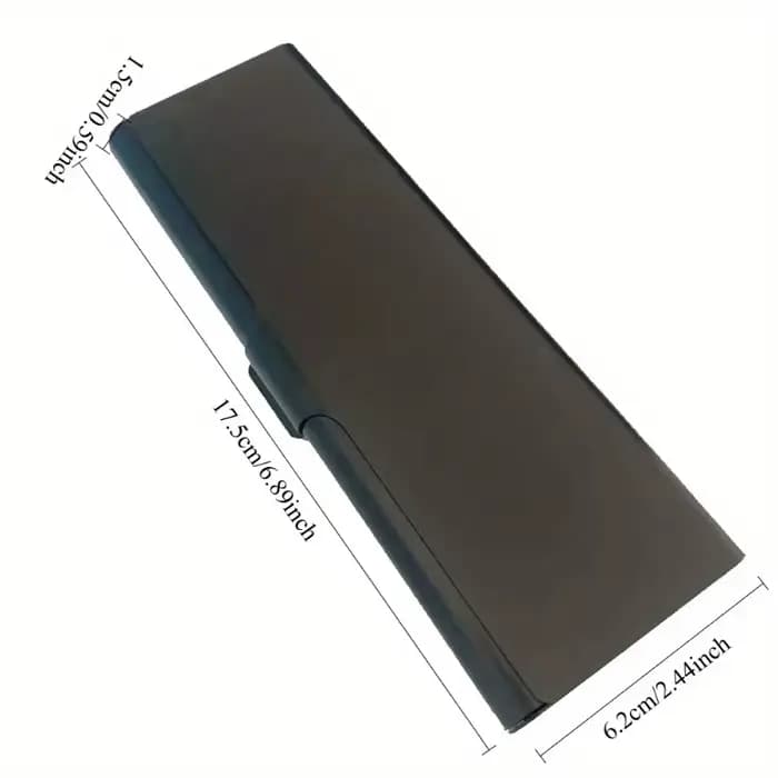 1 PC métal aluminium trousse à crayons Costom Logo étudiant papeterie boîte stylo