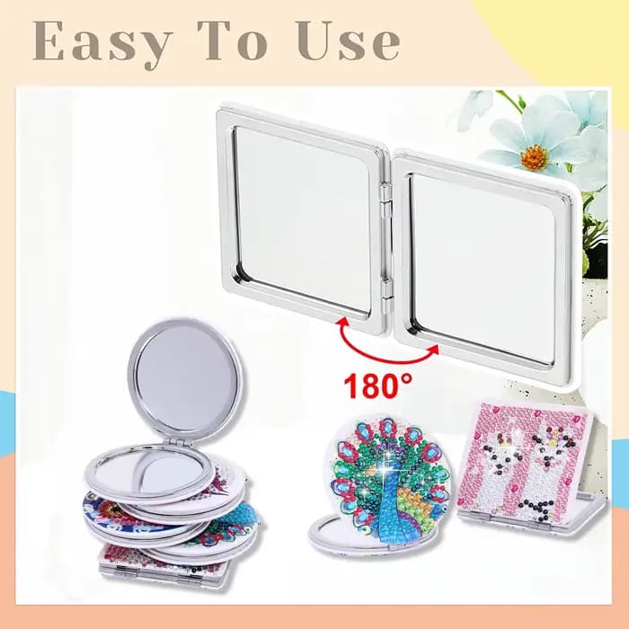 Kit de miroir de poche pliable portable pour adultes