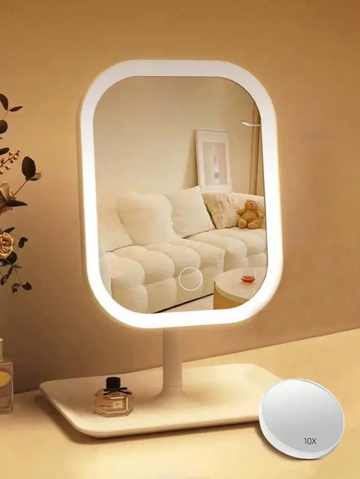 Miroir de courtoisie 3 couleurs lumière LED