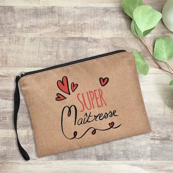 Trousse de maquillage avec fermeture éclair pour femme