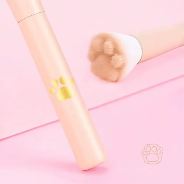 Nouveau pinceau à Blush patte de chat avec boîte de rangement