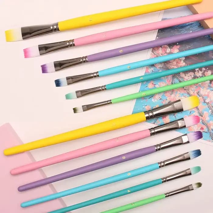 Pinceaux à pointe ronde et pointue en Nylon