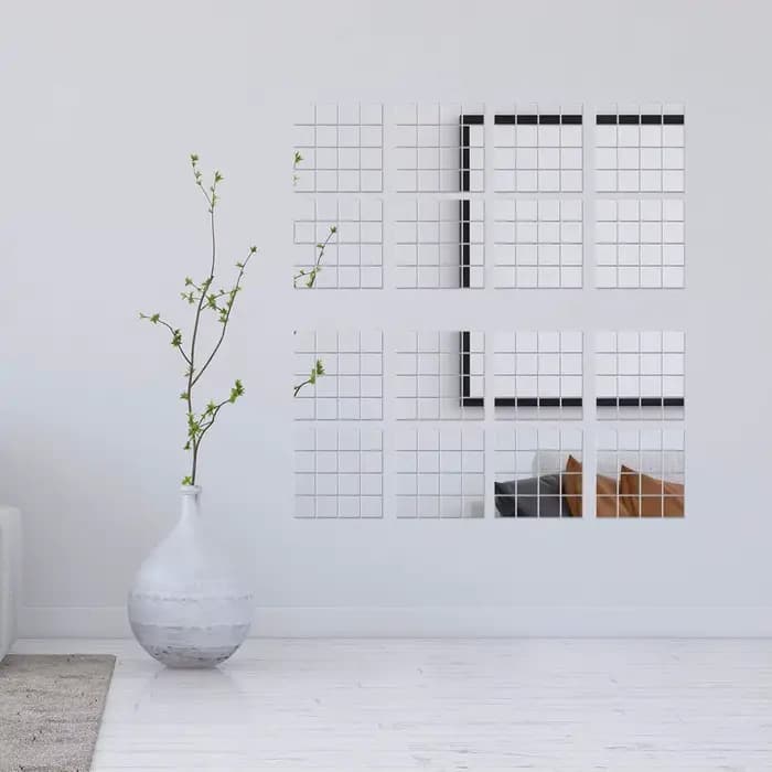 20-100 pièces de mini-miroirs carrés adhésifs de 1