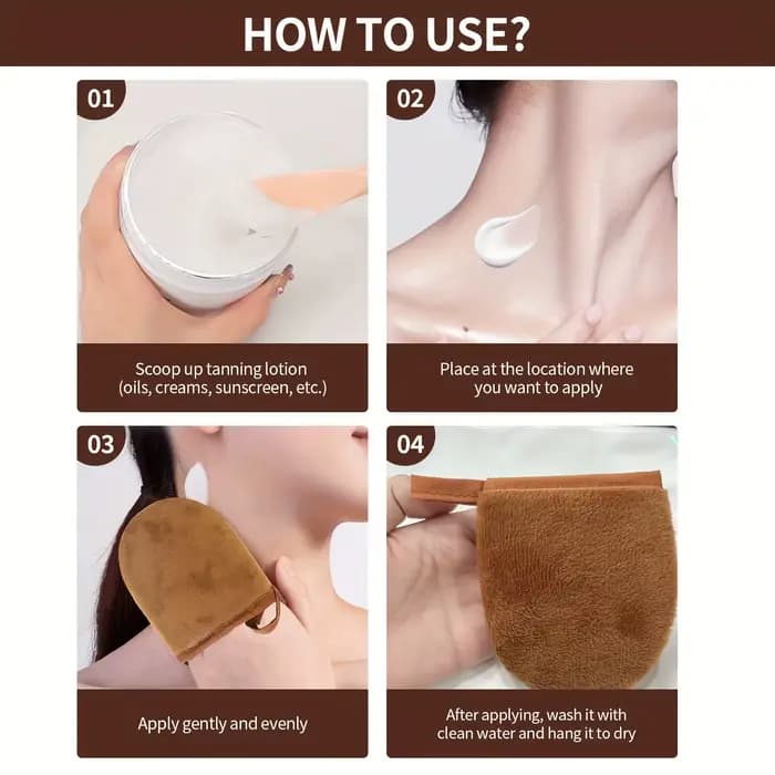 Kit d'auto-bronzage 3 pièces