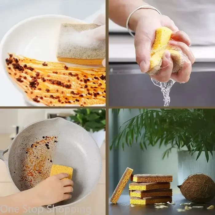 Paquet de 10 éponges naturelles biodégradables