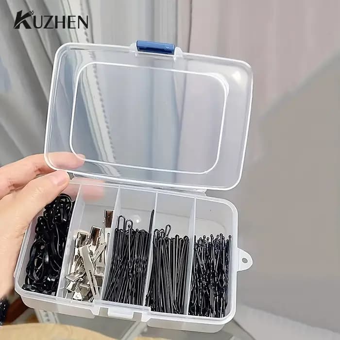 Pinces à cheveux en plastique portables transparentes à 5/6 grilles