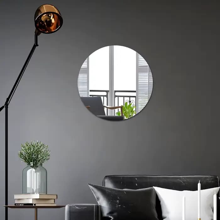 Autocollants muraux ronds et carrés en miroir