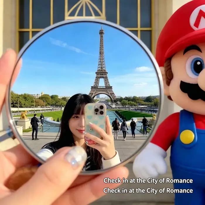 Ensemble de mini-miroirs ronds portables pour voyage