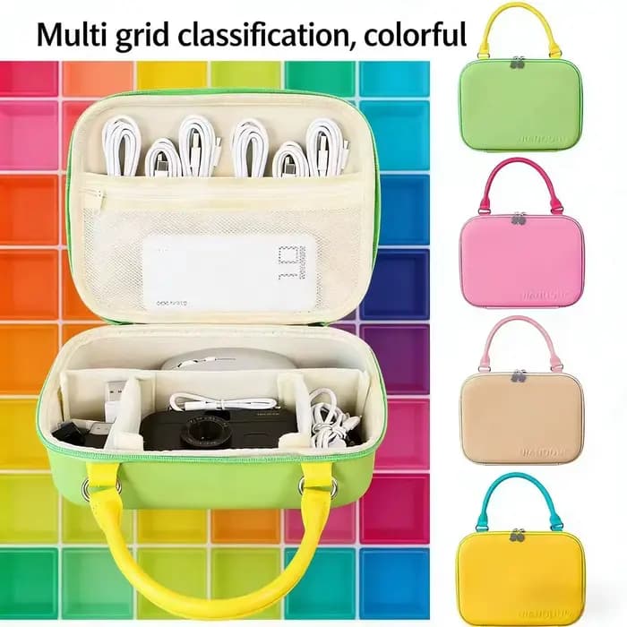 Sac à cosmétiques EVA Macaron, pochette de maquillage portable, organisateur étanche à fermeture éclair pour voyage, voyage d'affaires, usage domestique, rangement