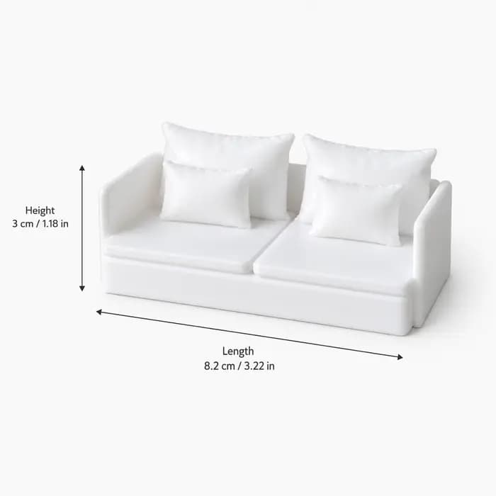 Modèle de canapé miniature, accessoire de mobilier pour maison de poupée, accessoire de photographie et ornement décoratif