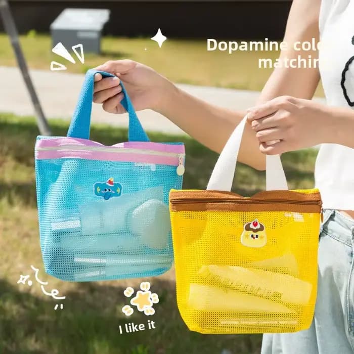 Sac de toilette portable en maille
