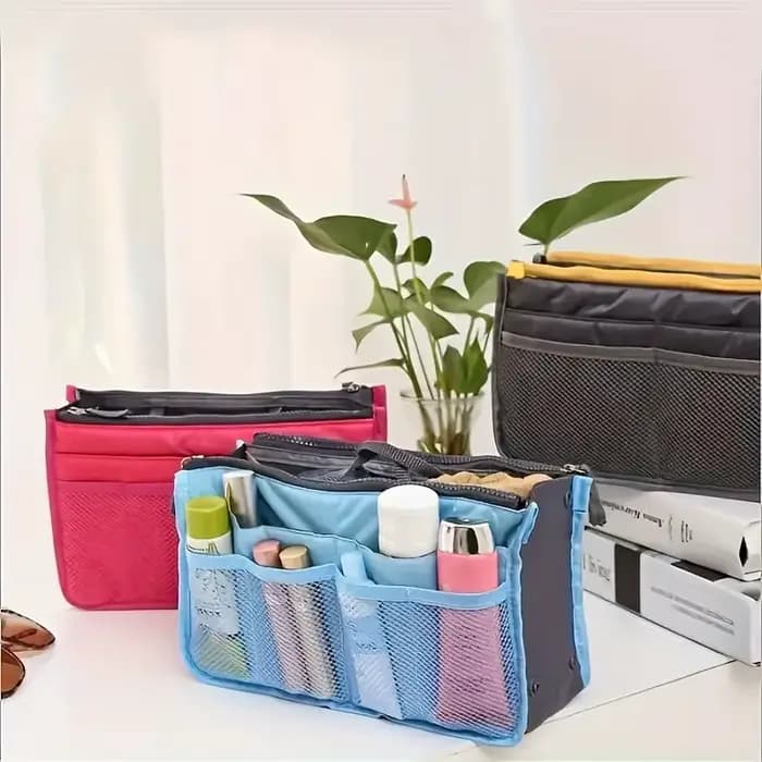 Trousse de toilette de voyage pour hommes et femmes. Tissu Oxford léger et durable avec poches zippées