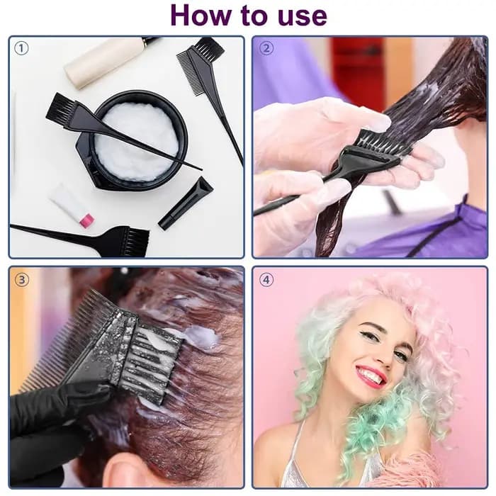 Kit de teinture capillaire : pinceaux et bol