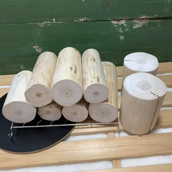 Troncs, tranches, souches et poteaux décoratifs en bois de sapin décortiqué pour décoration de cheminée, ornements de mariage et clôture en bois de jardin