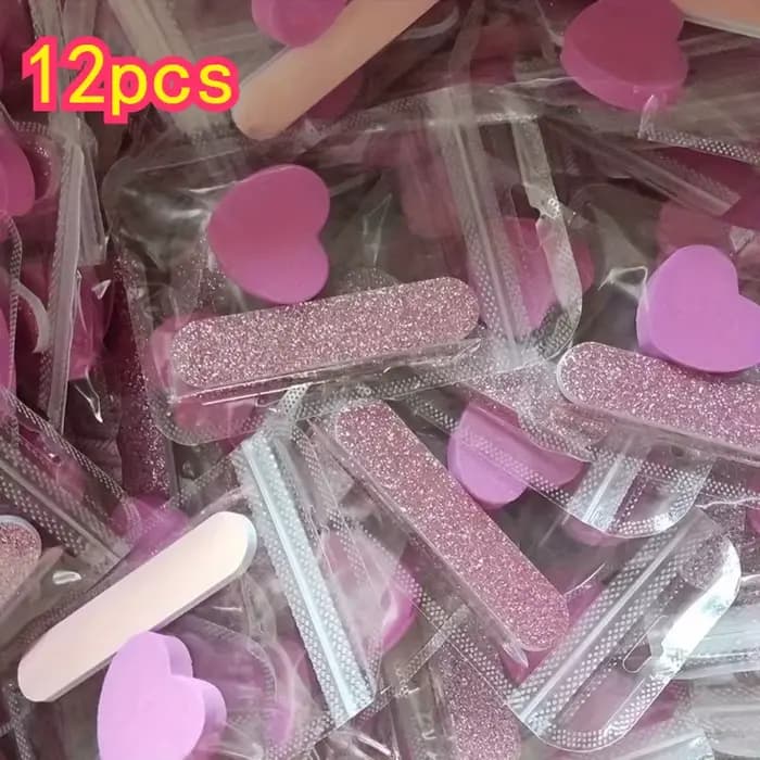 Kit de soins des ongles à paillettes roses