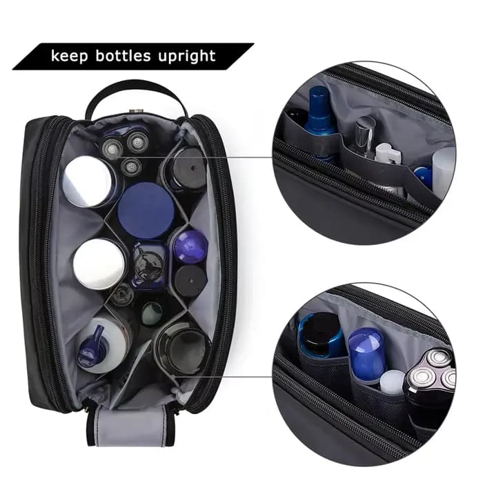 BAGSMART trousse de toilette grande capacité sac cosmétique pour hommes multifonction étanche essentiels de voyage organisateur de maquillage pour femmes