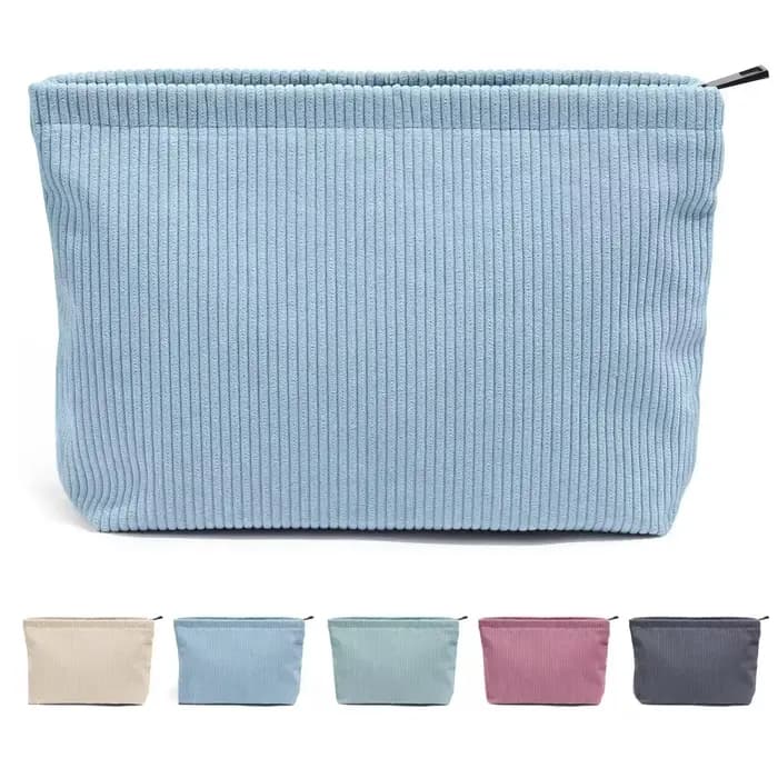 Sac à cosmétiques de voyage en velours côtelé