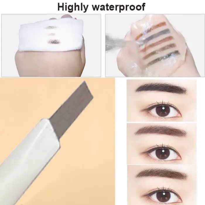 Crayon à sourcils double extrémité à tête fine – imperméable