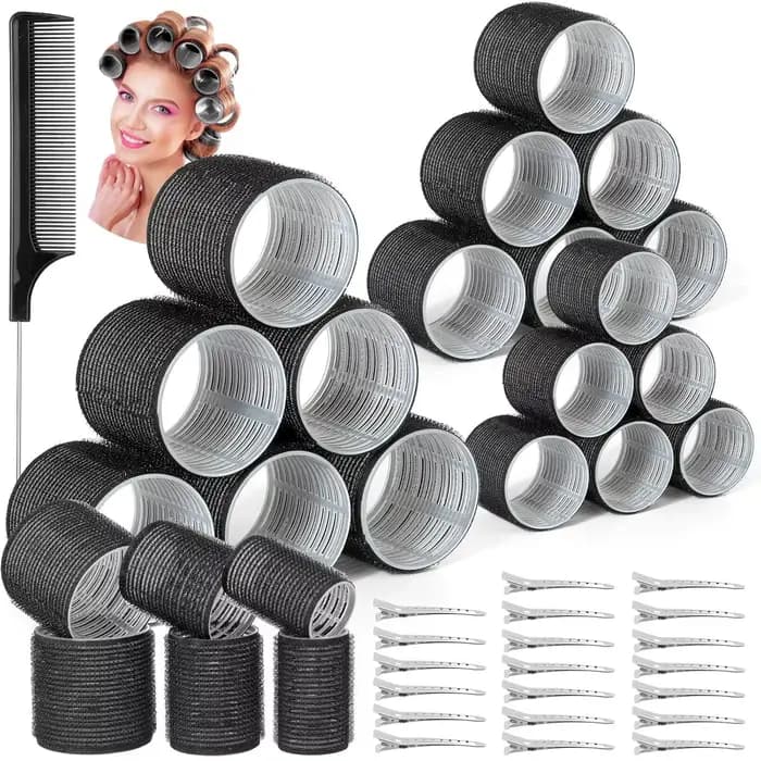 Rouleaux de bouclage de cheveux de différentes tailles pour la coiffure paresseuse bricolage