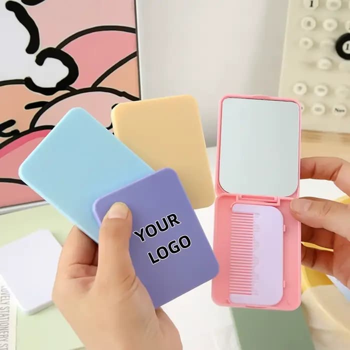 【Logo personnalisé】 50 pièces miroir de maquillage minimaliste