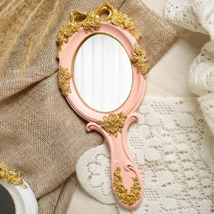Miroir de maquillage Lolita avec poignée
